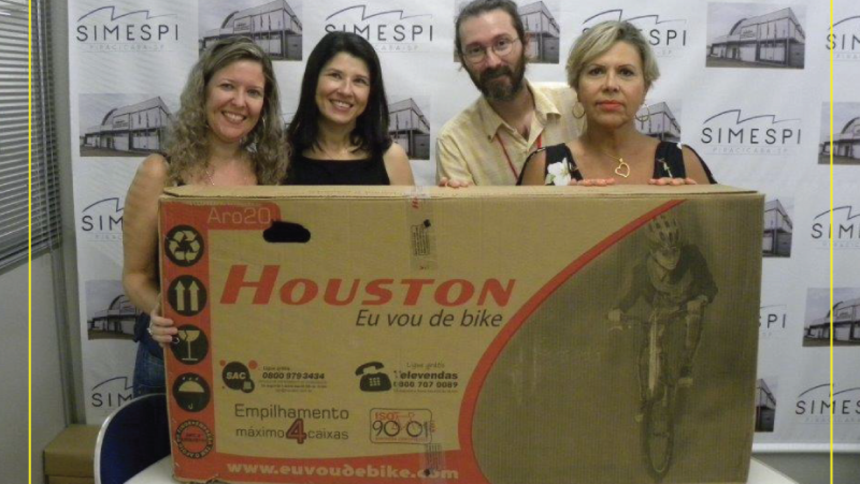 Simespi Piracicaba entrega bicicleta para o 1º Encontro Beneficente da entidade.